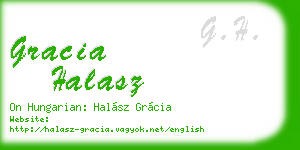 gracia halasz business card
